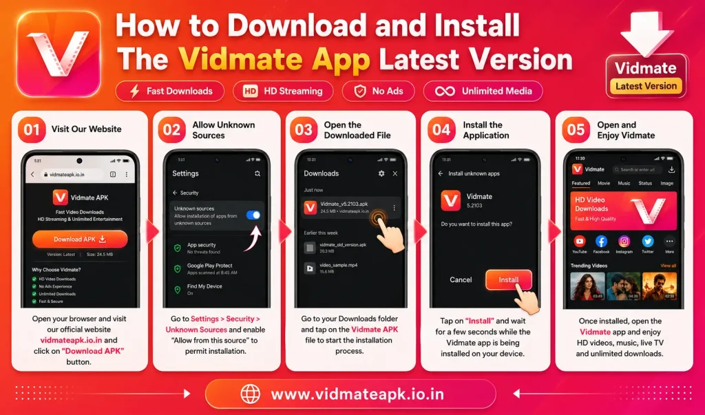 How to Download and Install The Vidmate App